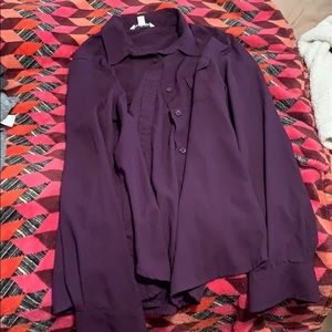 purple blouse button up